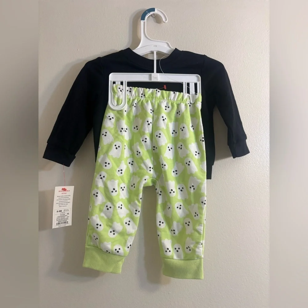 Baby Cat & Jack Ghost Graphic Matching Set Sweatshirt and Pants Size 6-9M